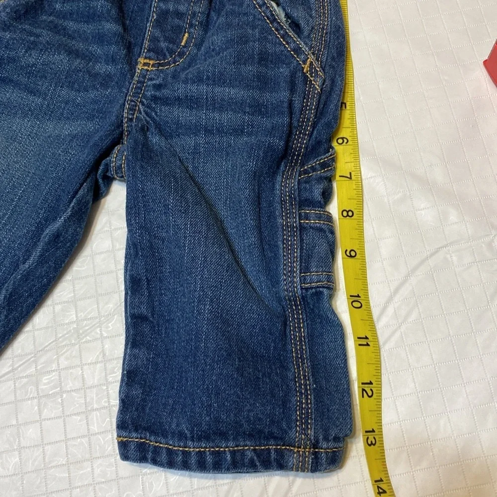 Infant blue jeans 6-9 month knit 6-12 month 100% cotton denim